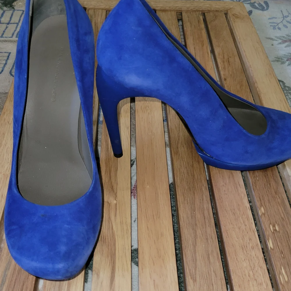 Balenciaga blue Suede High Heels Size 9.5 - Picture 7 of 7